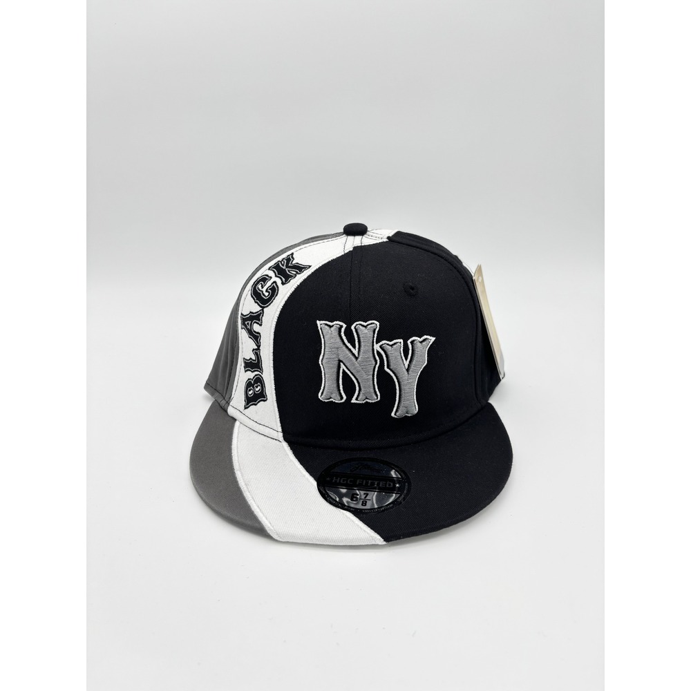 Headgear Classics NY Black Yankees Fitted Hat Size‎ 6 7/8 Black White Grey Cap